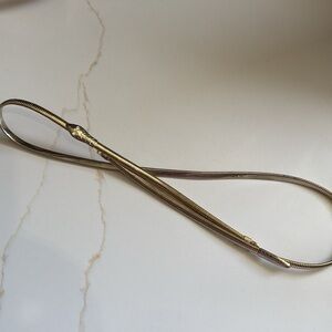 Gold and Silver Snake Chain Belt with Lobster Clasp